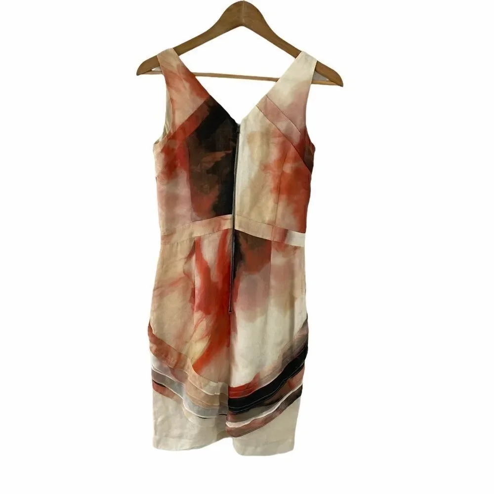 Brian Reyes Draped Silk Dress